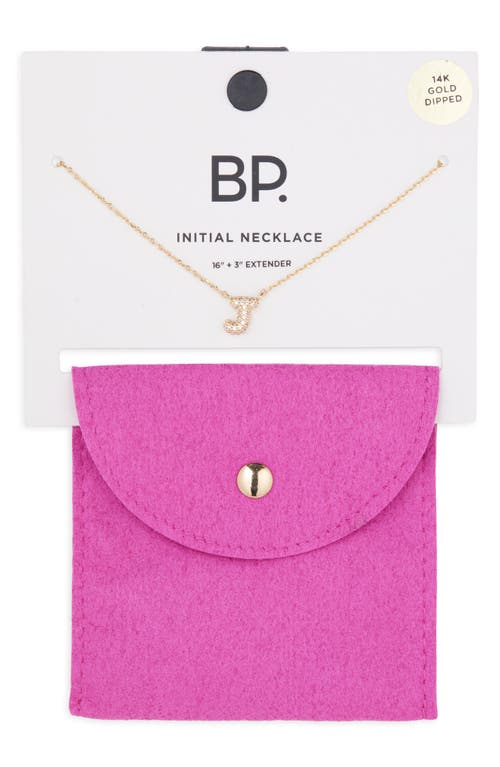 Bp. Pavé Crystal Initial Necklace In Gold