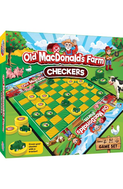Old MacDonald's Farm Checkers Board Game