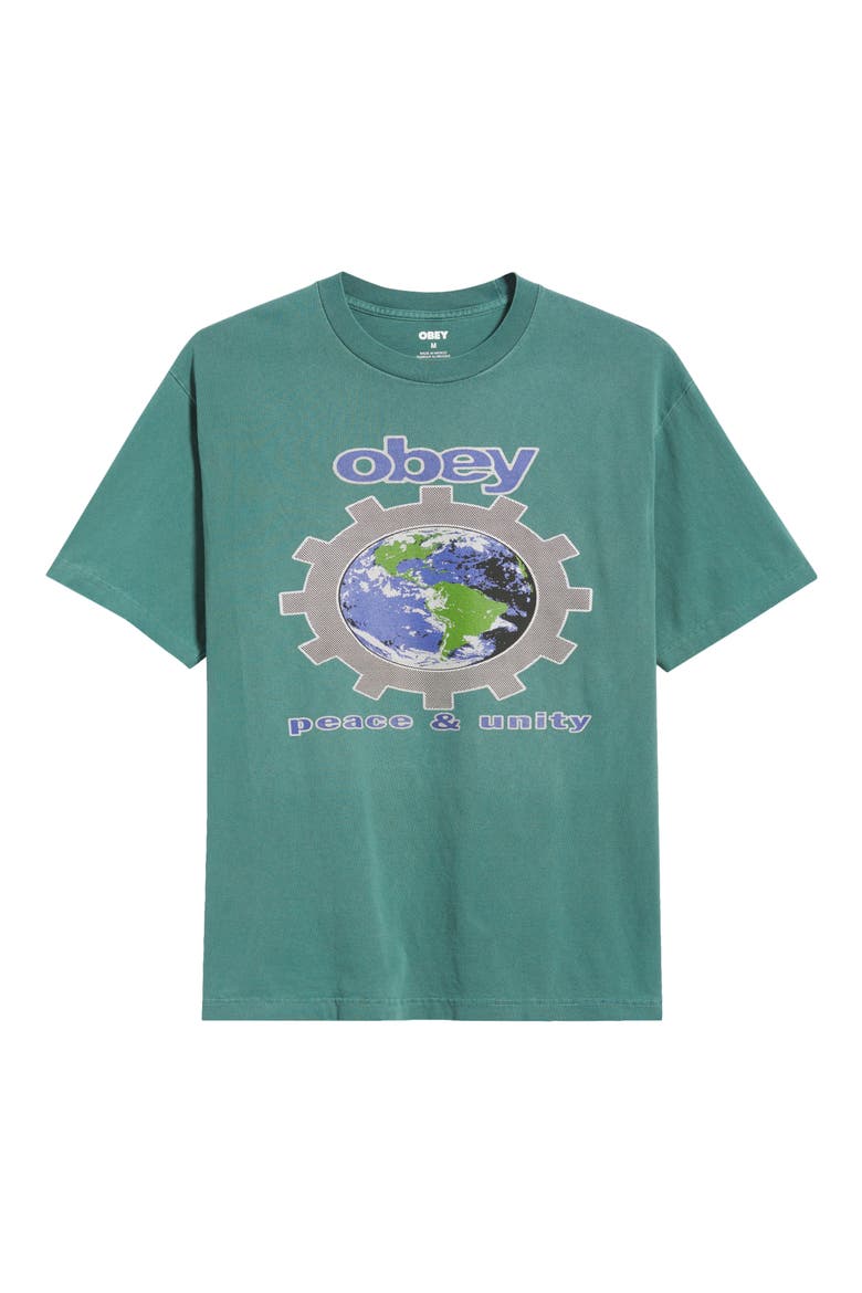 Pace and Unity Cotton Graphic T-Shirt, Alternate, color, PIGMENT RAIN FOREST