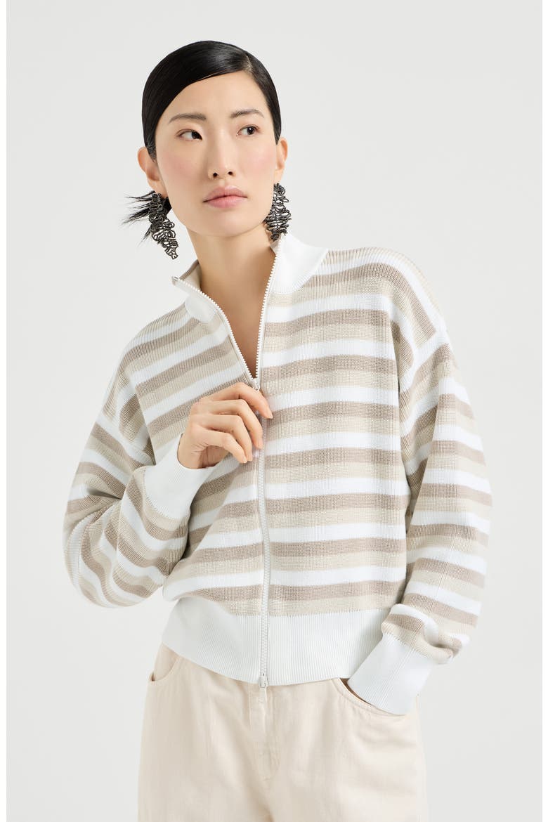 Cotton cardigan, Main, color, Beige