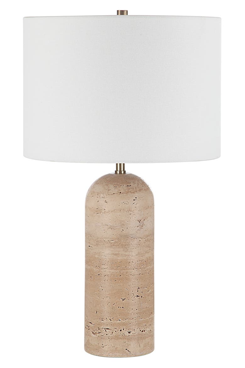 Ixora Travertine Table Lamp, Main, color, NO COLOR