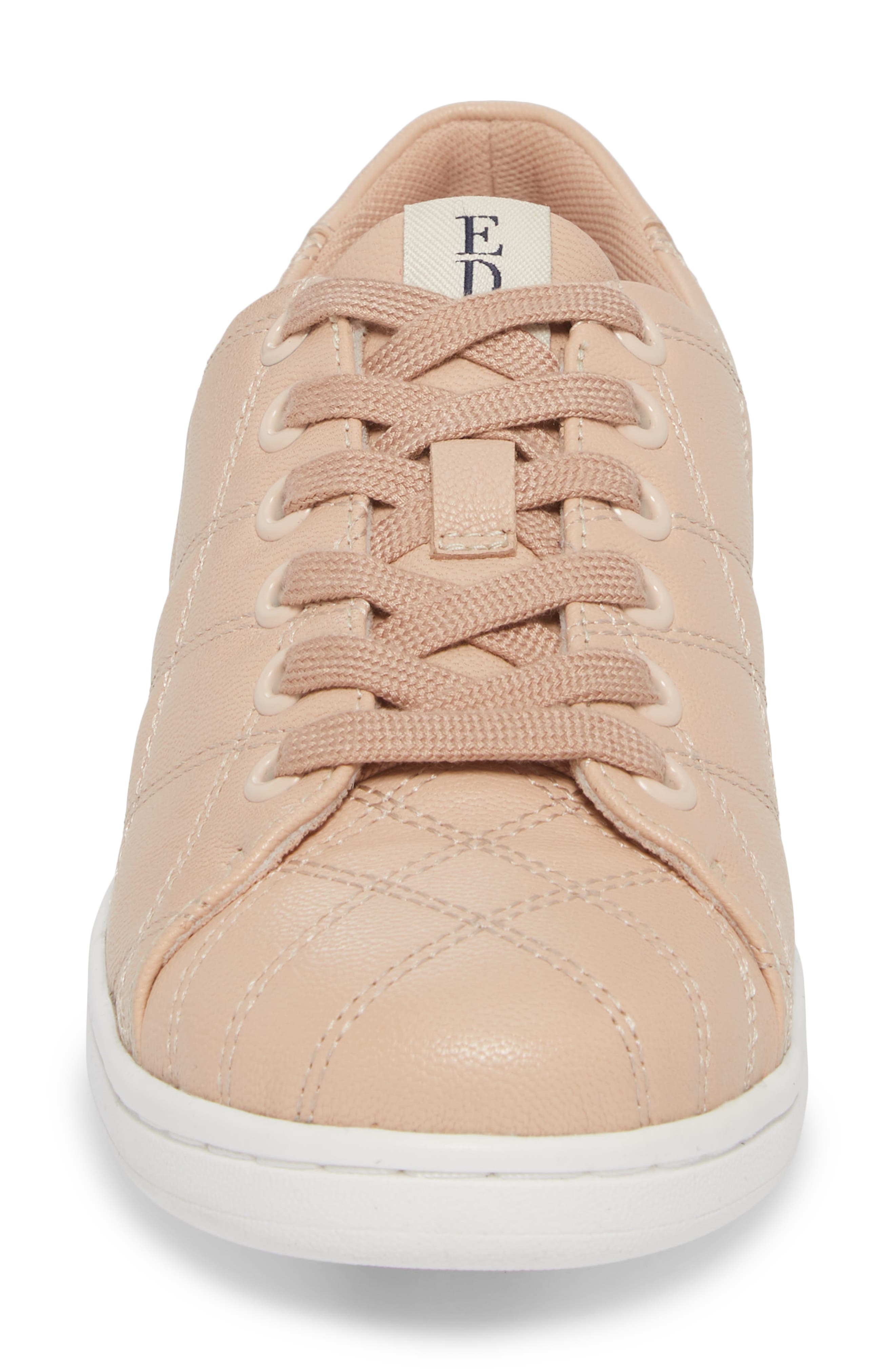Crowley Quilted Sneaker, Alternate, color, MISTY ROSE LEATHER