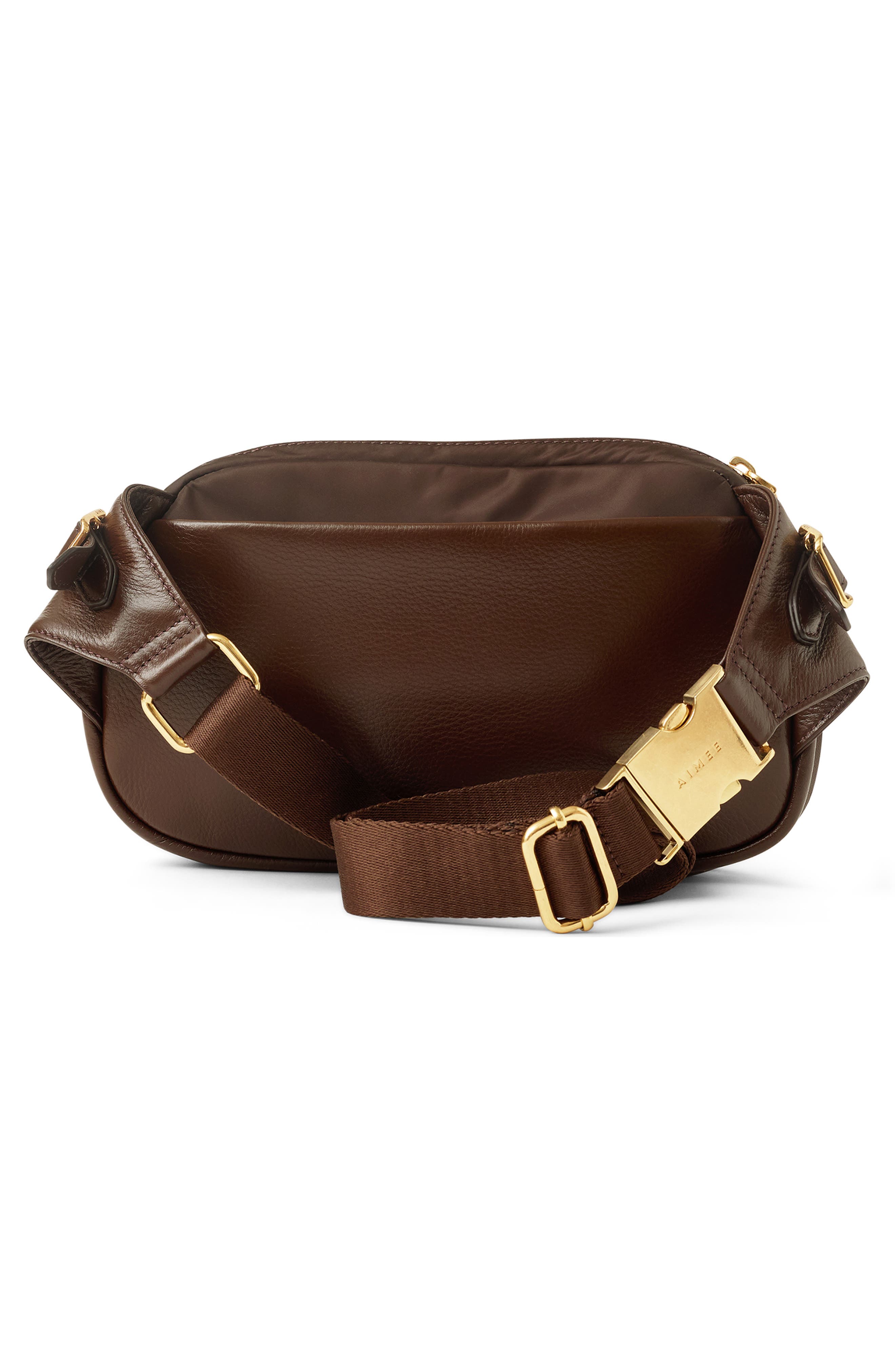 Seeker Leather Sling Bag, Alternate, color, FUDGE / FUDGE