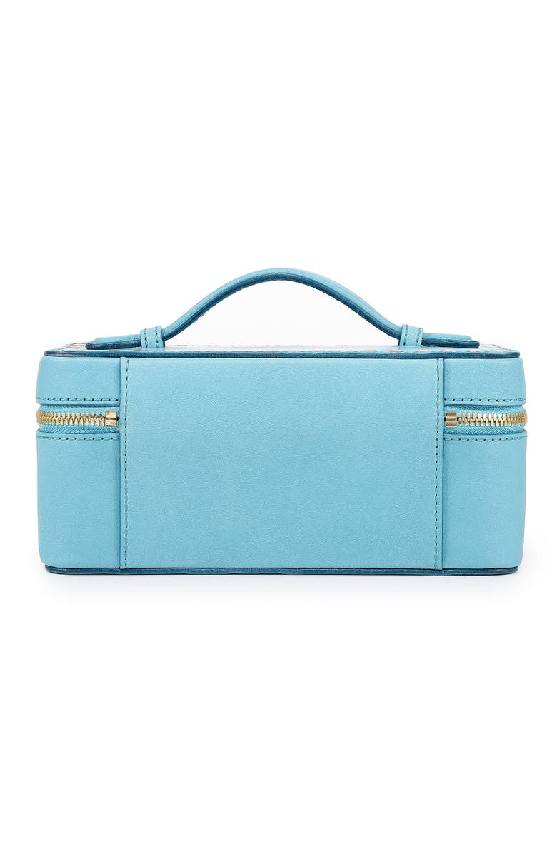 OLD TREND Clivia Genuine Leather Travel Beauty Box, Alternate, color, Turquoise