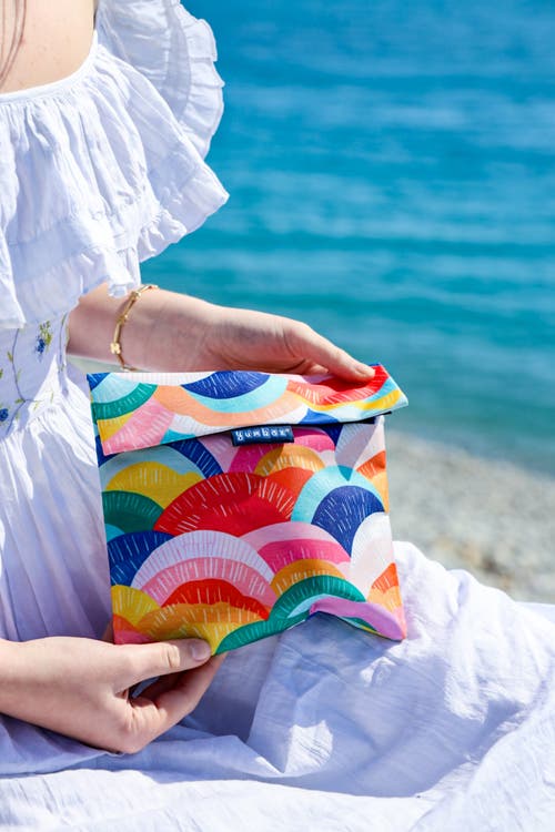 Yumbox Reusable Sandwich Bags Insulated, Washable, Eco-friendly Fabric Pouches For Snacks, Wraps & L