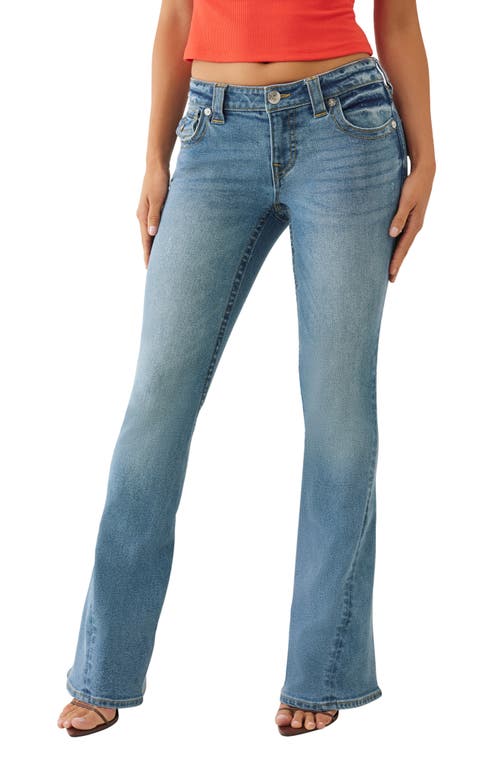 True Religion Joey Low Rise Flare Leg Jeans In Blue