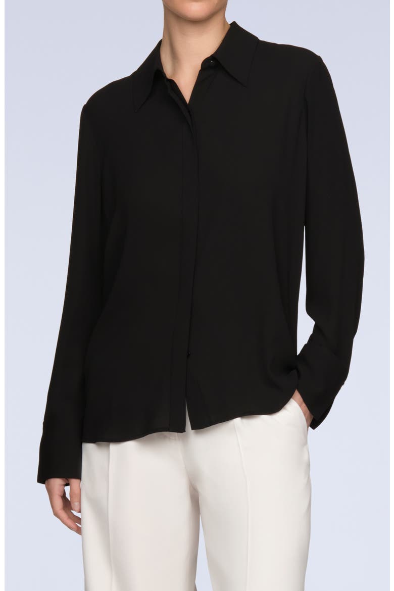 Ellen Oversize Button-Up Shirt, Main, color, BLACK