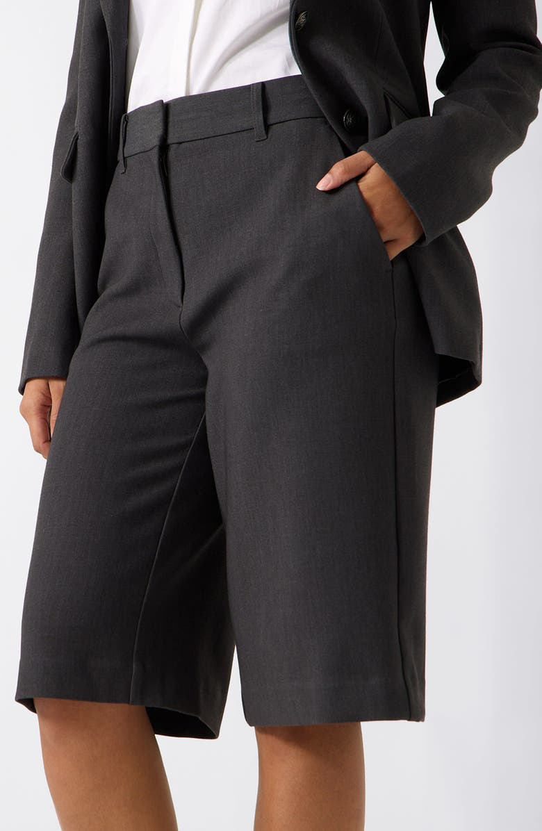 GUESS Joandra Bermuda Shorts, Alternate, color, Dark Grey Melange