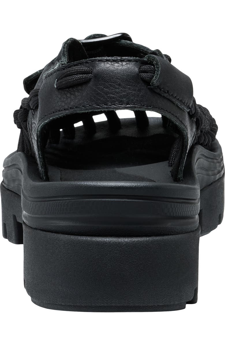 KEEN Uneek Platform Mary Jane Sandal, Alternate, color, Black Smooth Leather