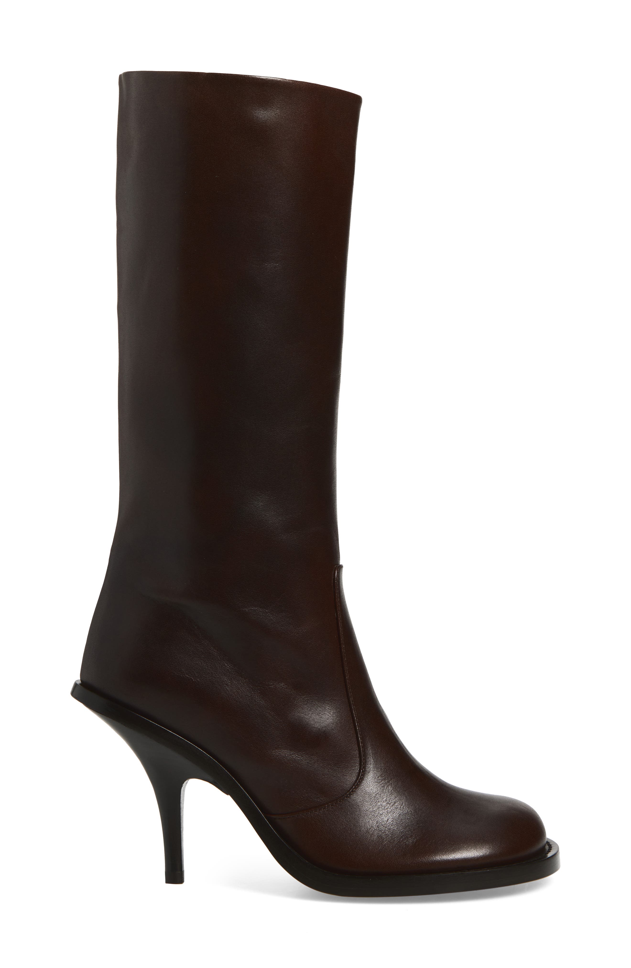 Dries Van Noten Round Toe Boot, Alternate, color, Dark Brown 704