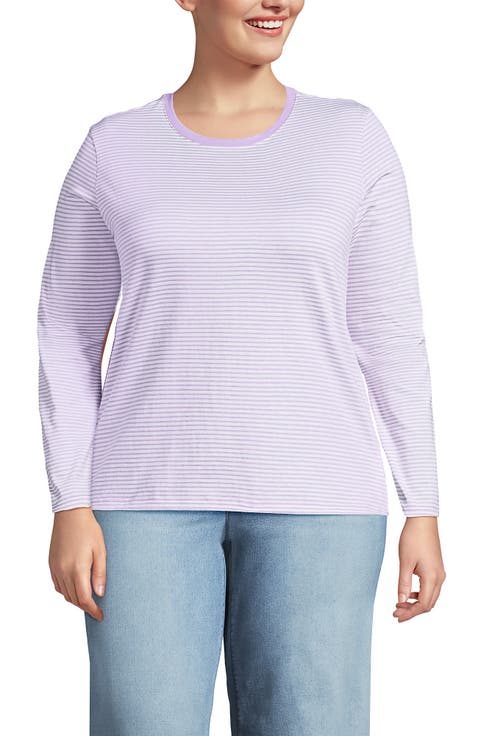 Relaxed Supima Cotton Long Sleeve Crew Neck T-Shirt