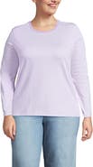 Lands' End Supima Cotton Long Sleeve Crewneck T-Shirt