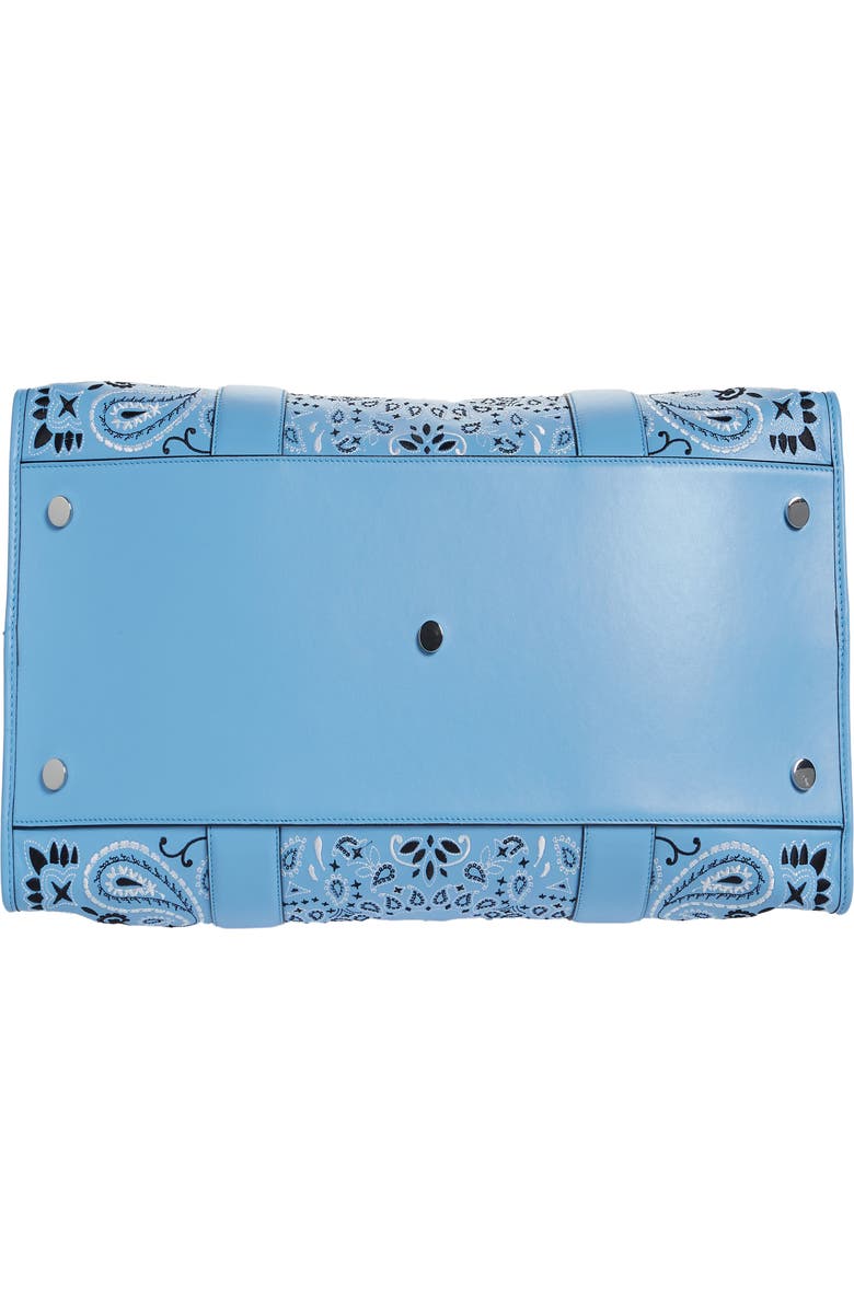 AMIRI Bandana Embroidered Leather Weekend Bag, Alternate, color,