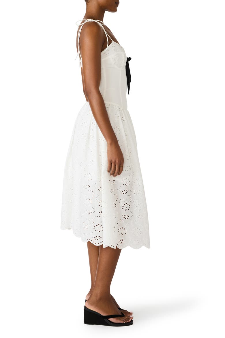 Juliara Eyelet Embroidery A-Line Dress, Alternate, color, WHITE