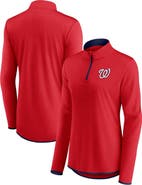 FANATICS Women's Fanatics Branded Red Washington Nationals Corner Quarter-Zip Top