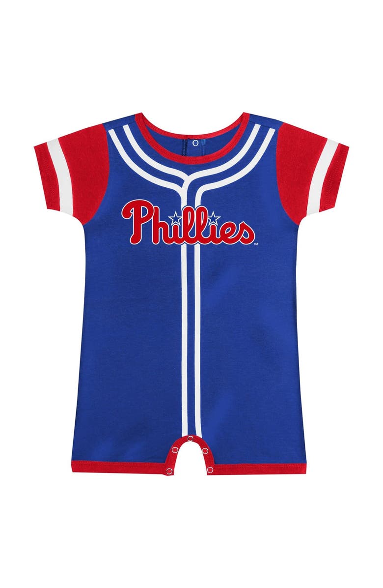 Outerstuff Infant Fanatics Branded Royal Philadelphia Phillies Fast Pitch Romper, Alternate, color, 