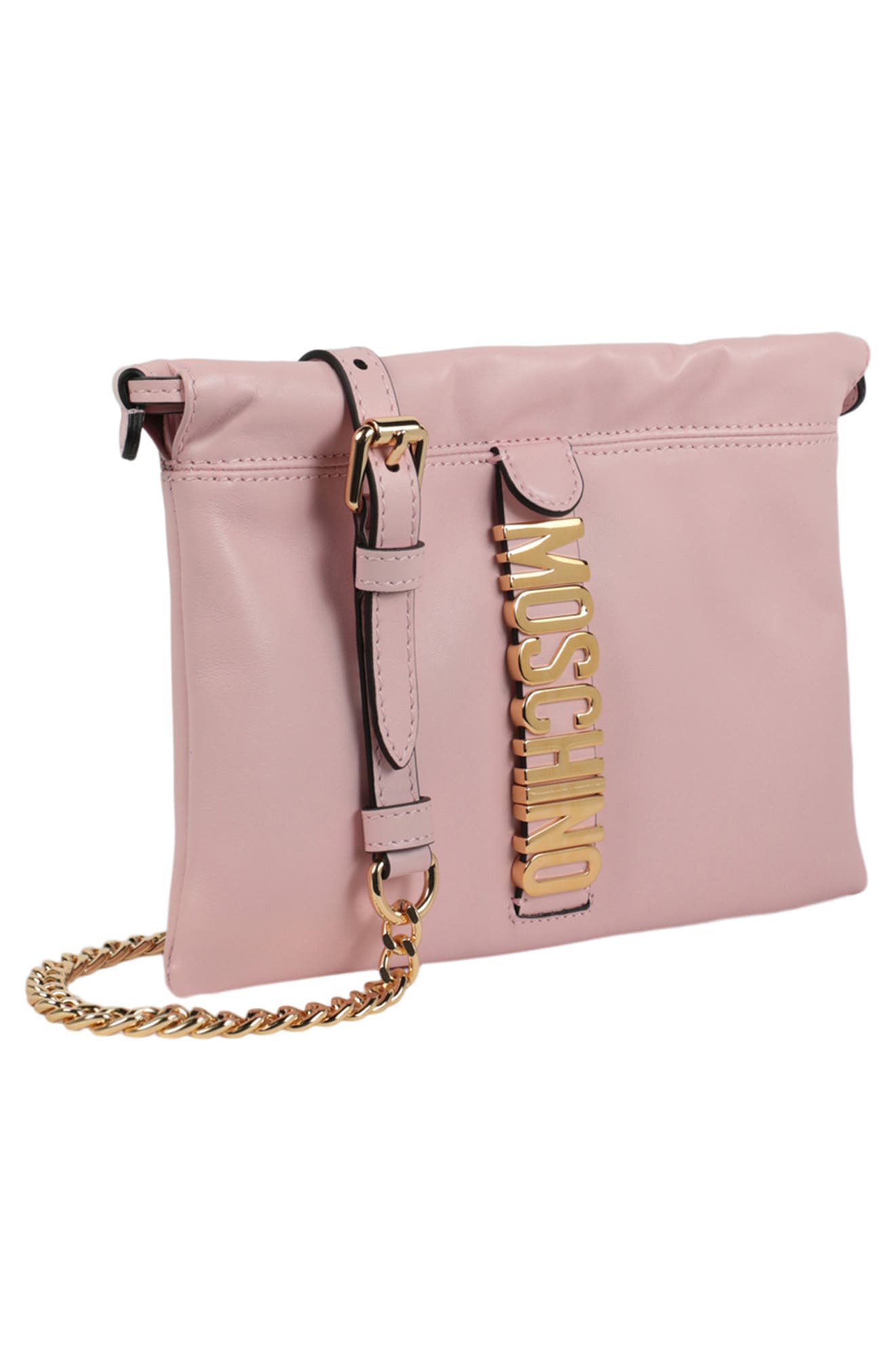 Moschino Belt Logo Crossbody Bag, Alternate, color, 
