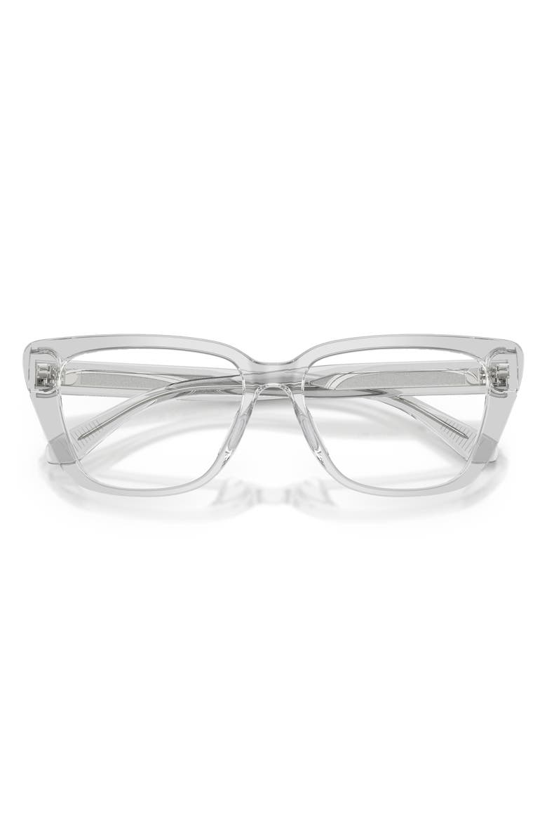 Emporio Armani 54mm Cat Eye Optical Glasses, Alternate, color, Shiny Crystal / Demo Lens