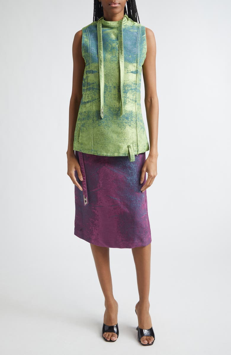 DIESEL<sup>®</sup> De-Vantos Satin Denim Vest, Alternate, color, Green