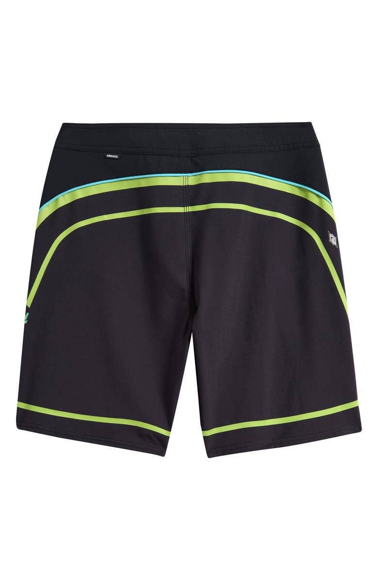 Rip Curl Kids' Mirage Daily Dose Board Shorts, Alternate, color, Black/ Lime
