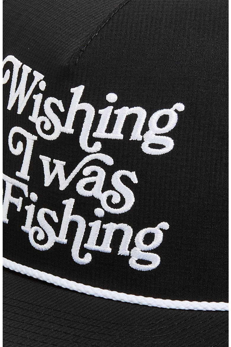 Wishing Nylon Ripstop Snapback Ball Cap, Alternate, color, BLACK