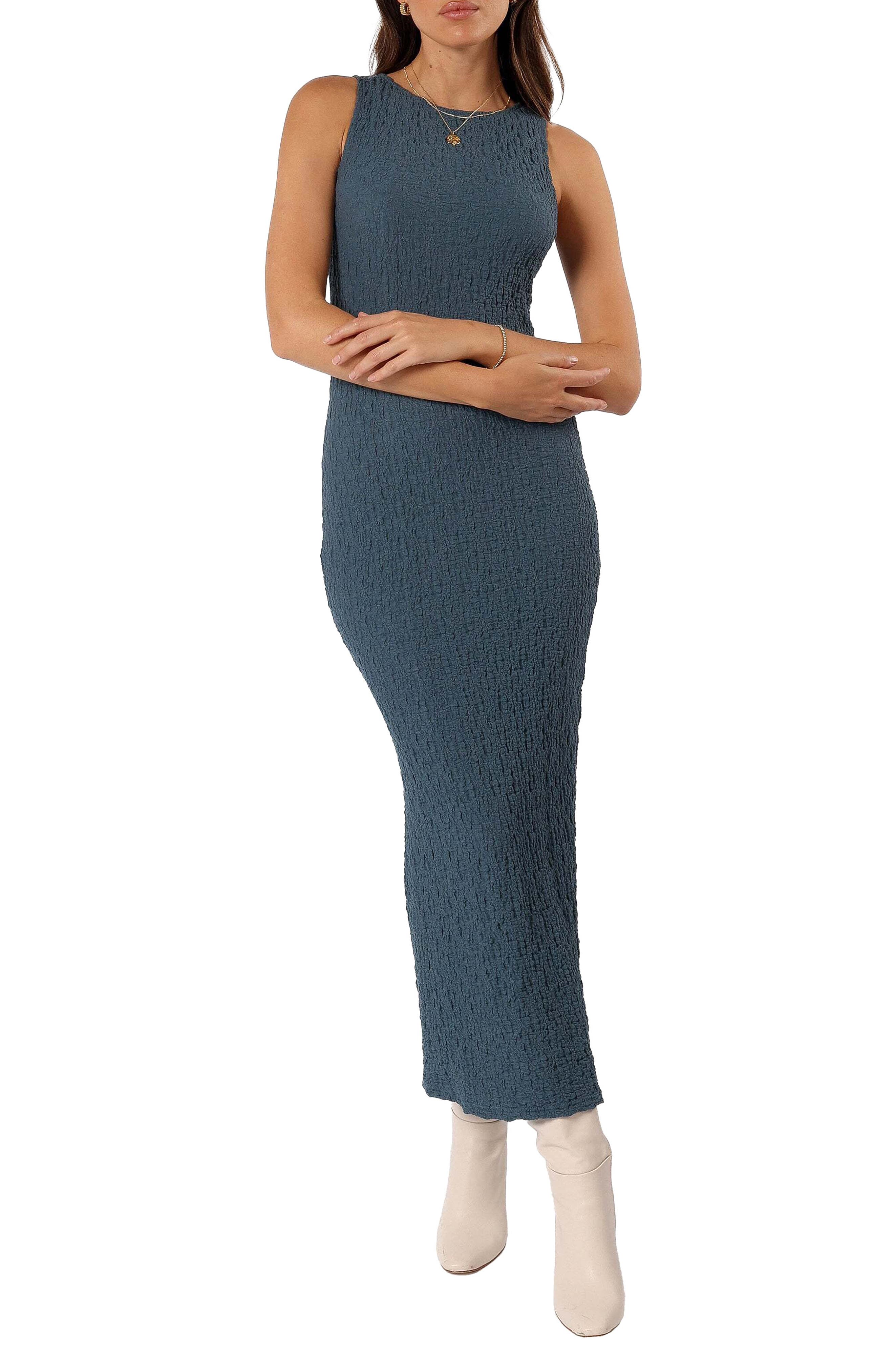 Petal & Pup Clark Texture Sleeveless Maxi Dress