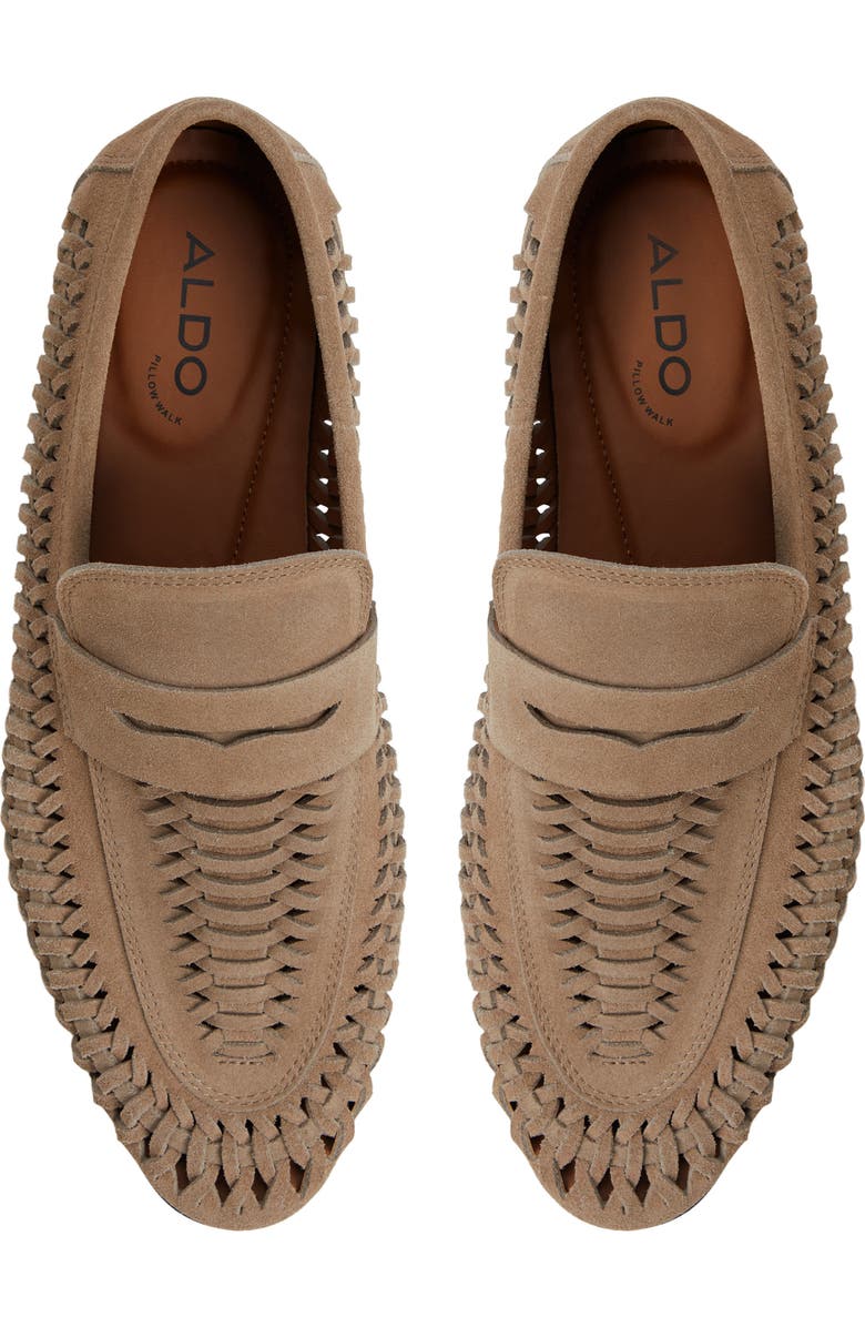 ALDO Danilo Woven Penny Loafer, Alternate, color, Taupe