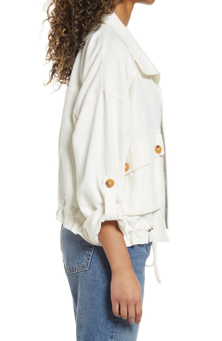 BLANKNYC Cotton & Linen Utility Jacket, Alternate, color, 