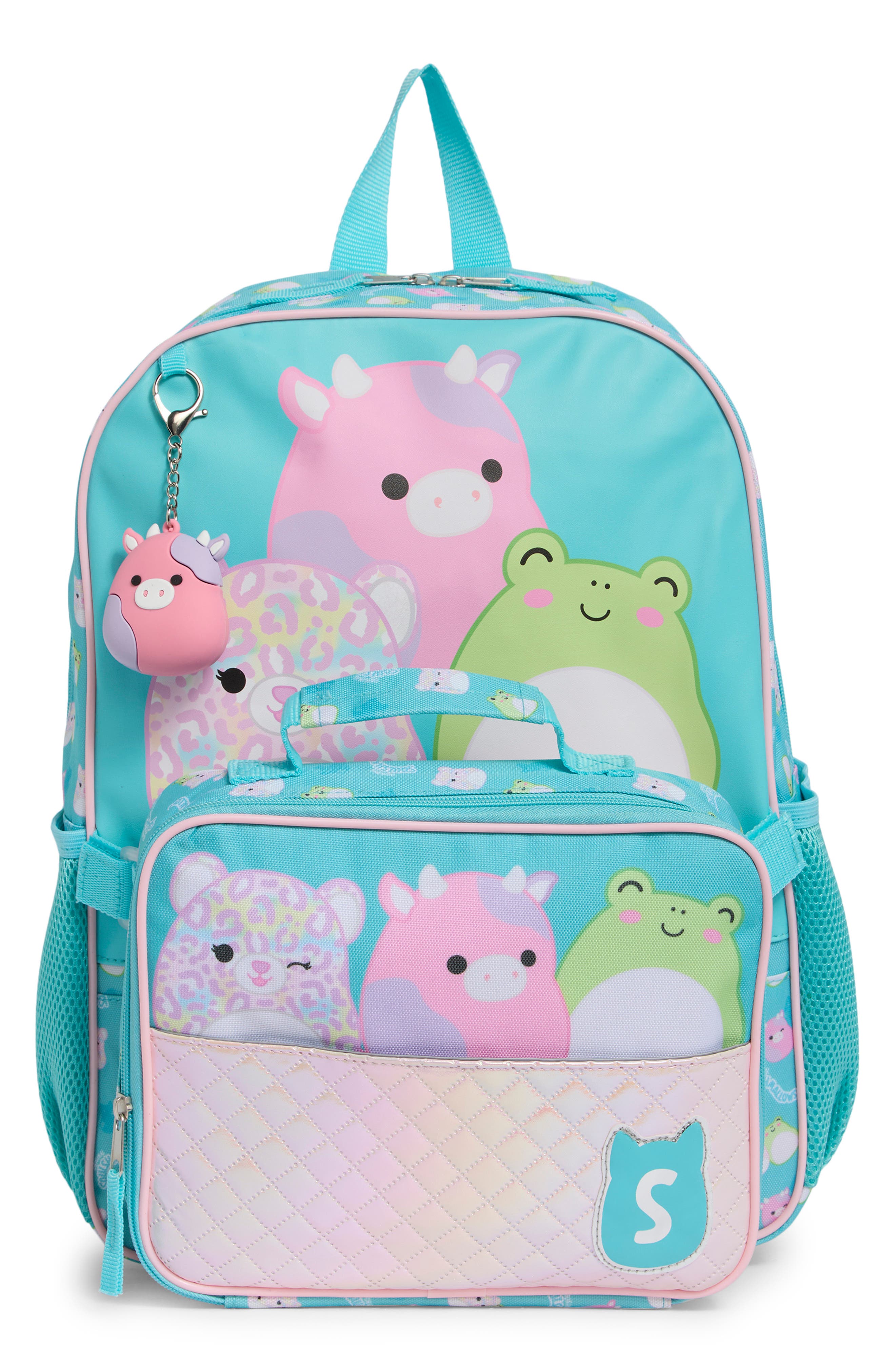 USPA ACCESSORIES Kids' Squishmallow Backpack & Lunchbox Set, Main, color, Teal