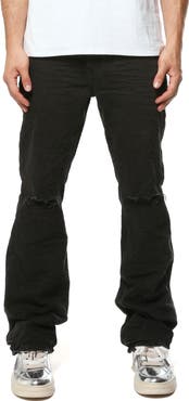 PURPLE BRAND Lancer Ripped Knee Bootcut Jeans