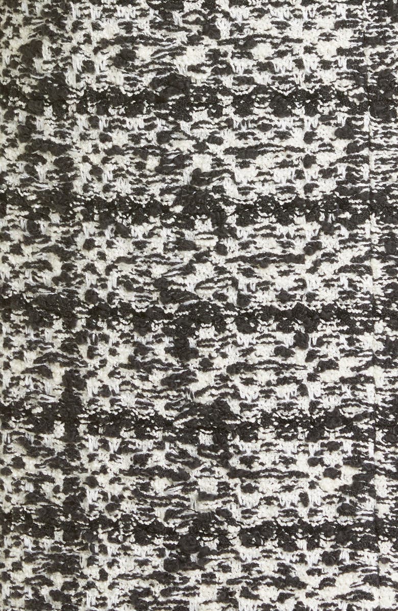 ST. JOHN Jared Bouclé Tweed Sheath Dress, Alternate, color, Ecru/ Black