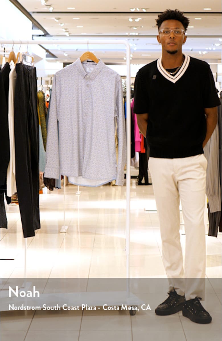 Peyton Floral Performance Button-Up Shirt, sales video thumbnail
