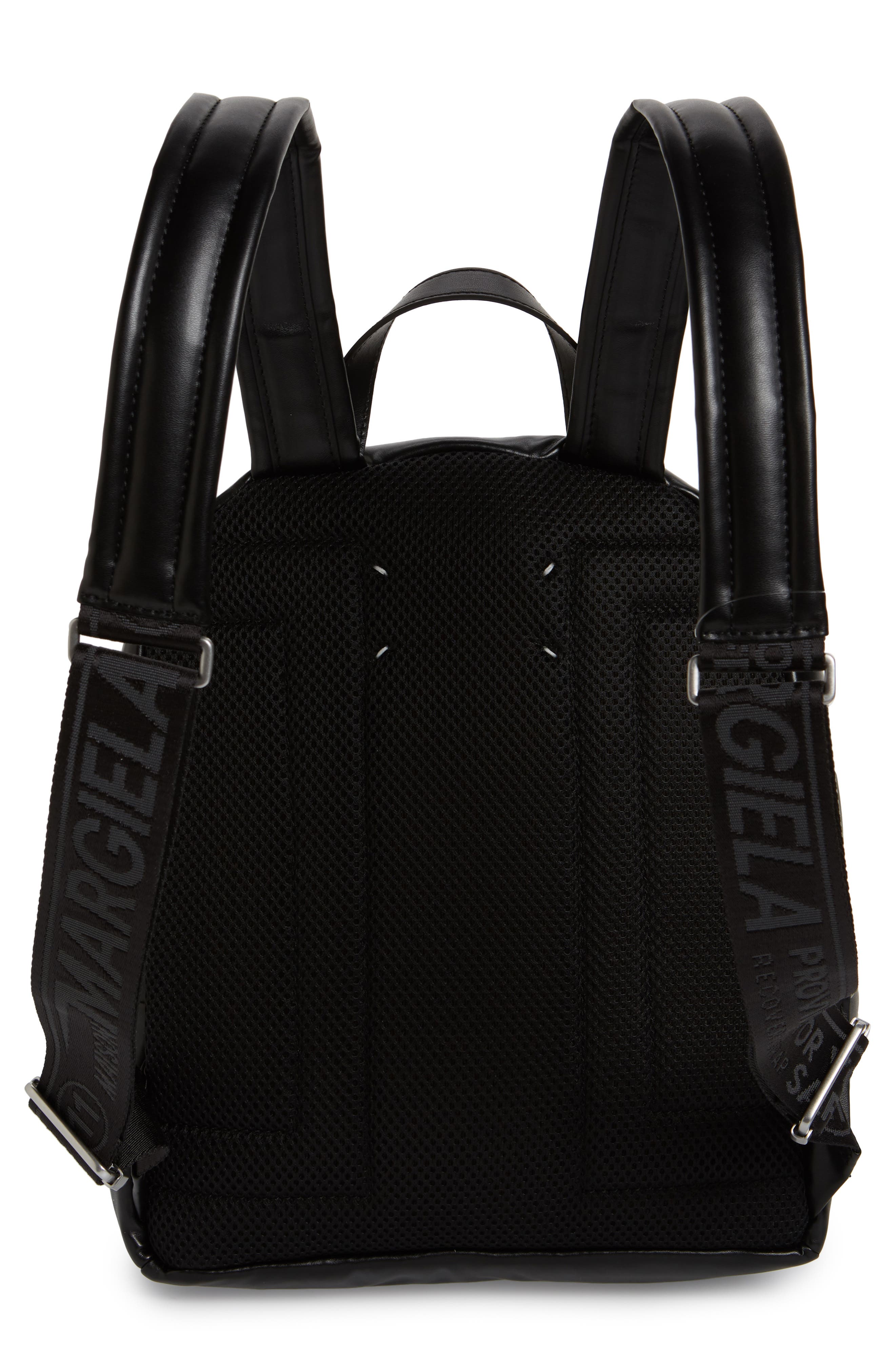 Maison Margiela Medium Number Print Faux Leather Backpack, Alternate, color, 