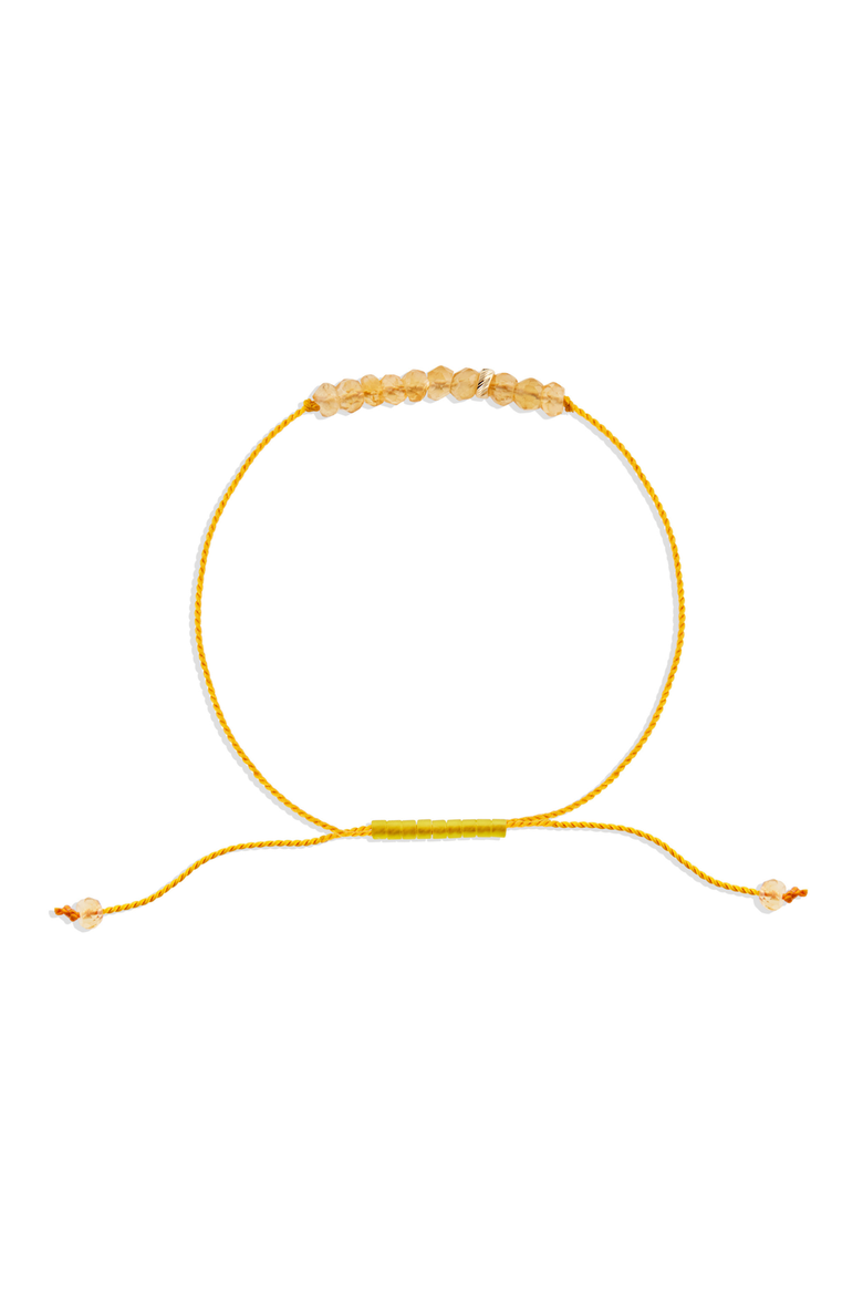 The Energy Project Bracelet - Prosperity With Citrine & Solid 14K Gold Bead, Main, color, Yellow