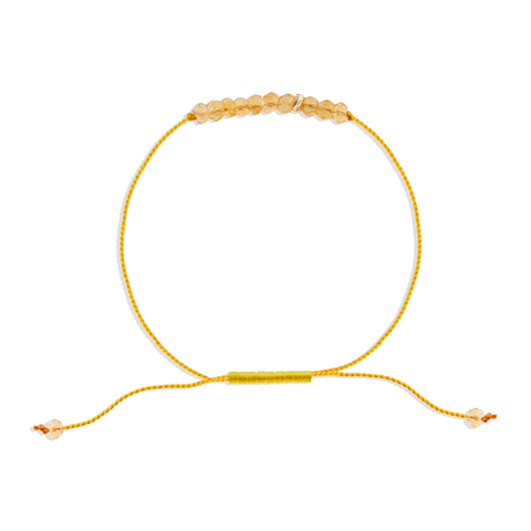The Energy Project Bracelet - Prosperity With Citrine & Solid 14K Gold Bead