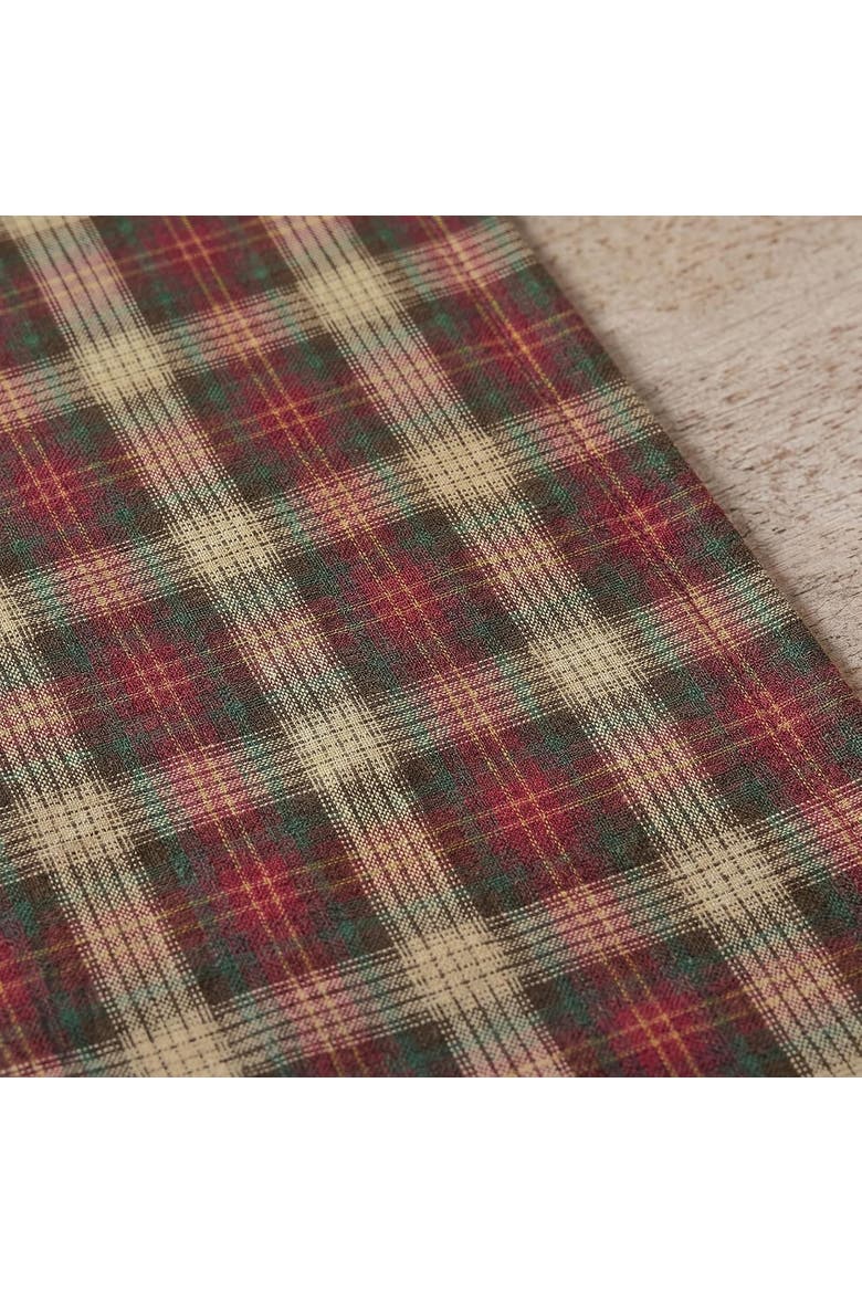 Linen Table Runner - Hunter's Plaid, Alternate, color, Brown