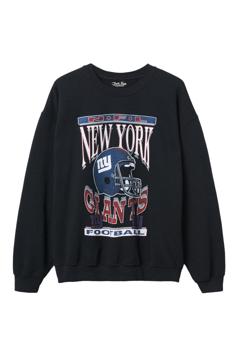 New York Giants Helmet Flea Market Crewneck Sweatshirt, Main, color, BLACK