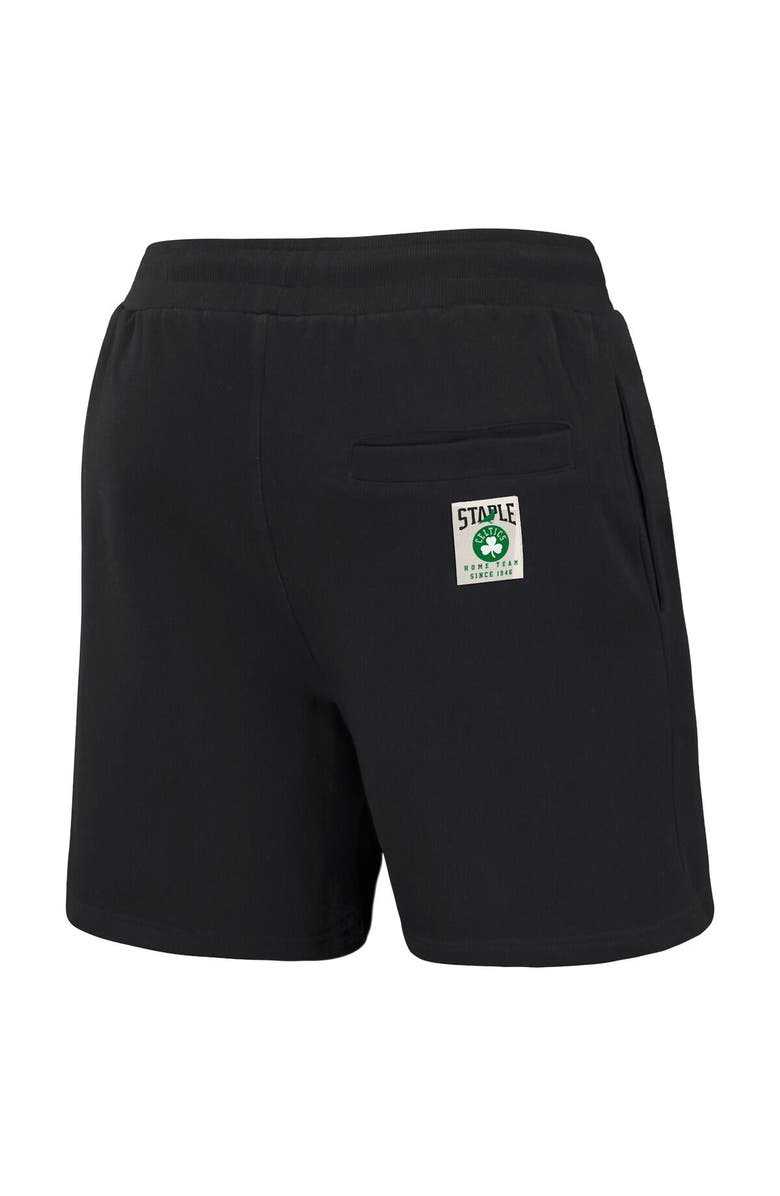 STAPLE Men's NBA x Staple Black Boston Celtics Home Team Shorts, Alternate, color,
