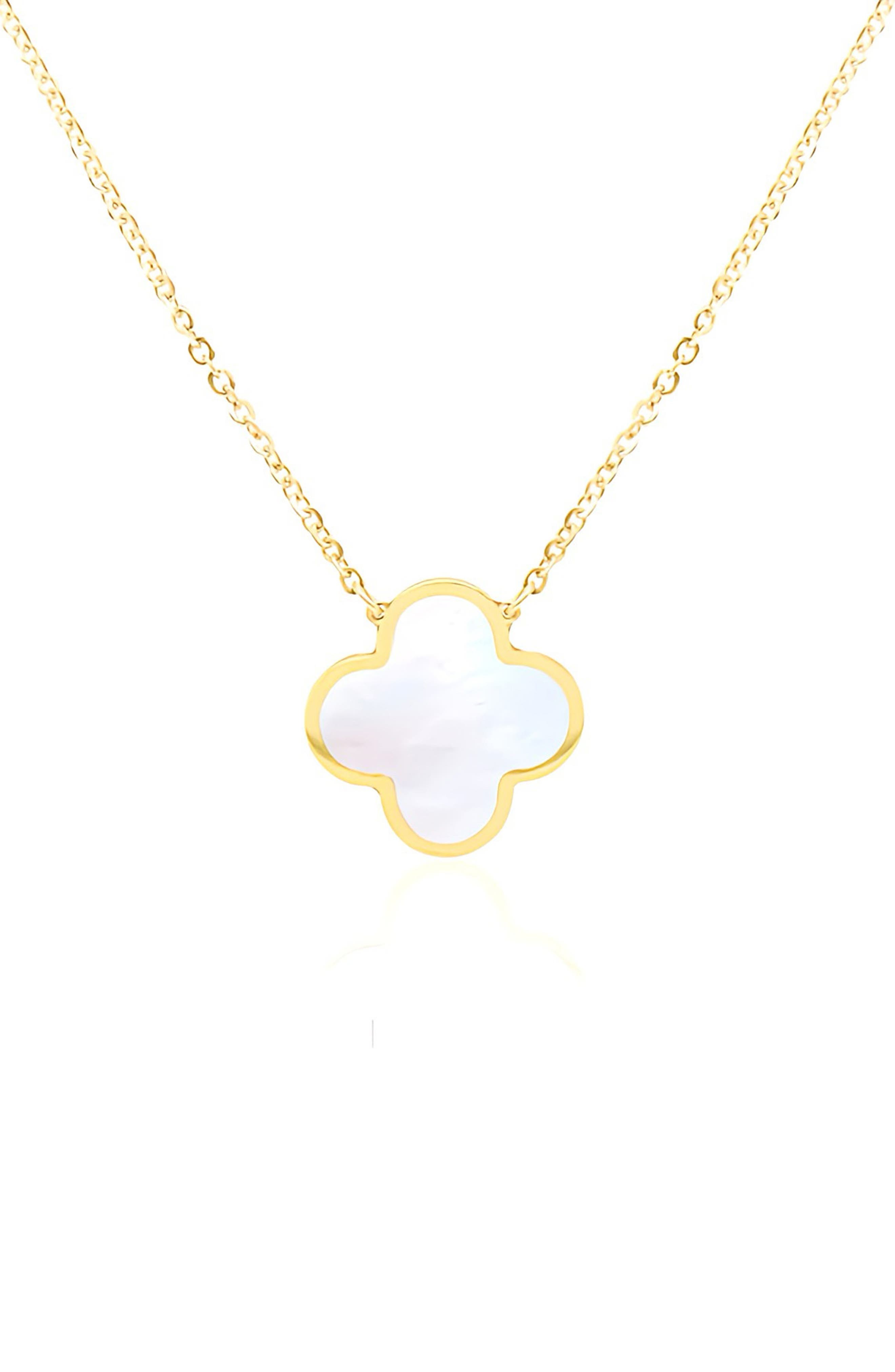 GABI RIELLE Clover Pendant Necklace
