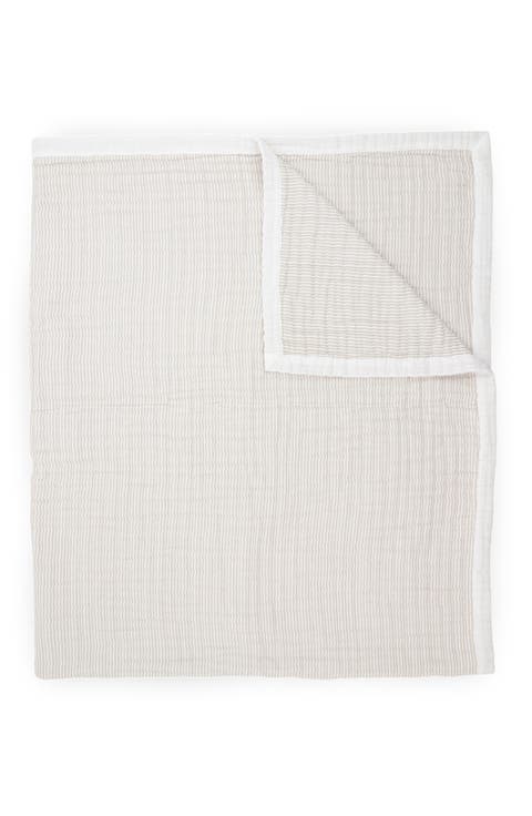 Organic Cotton Muslin Quilted Throw