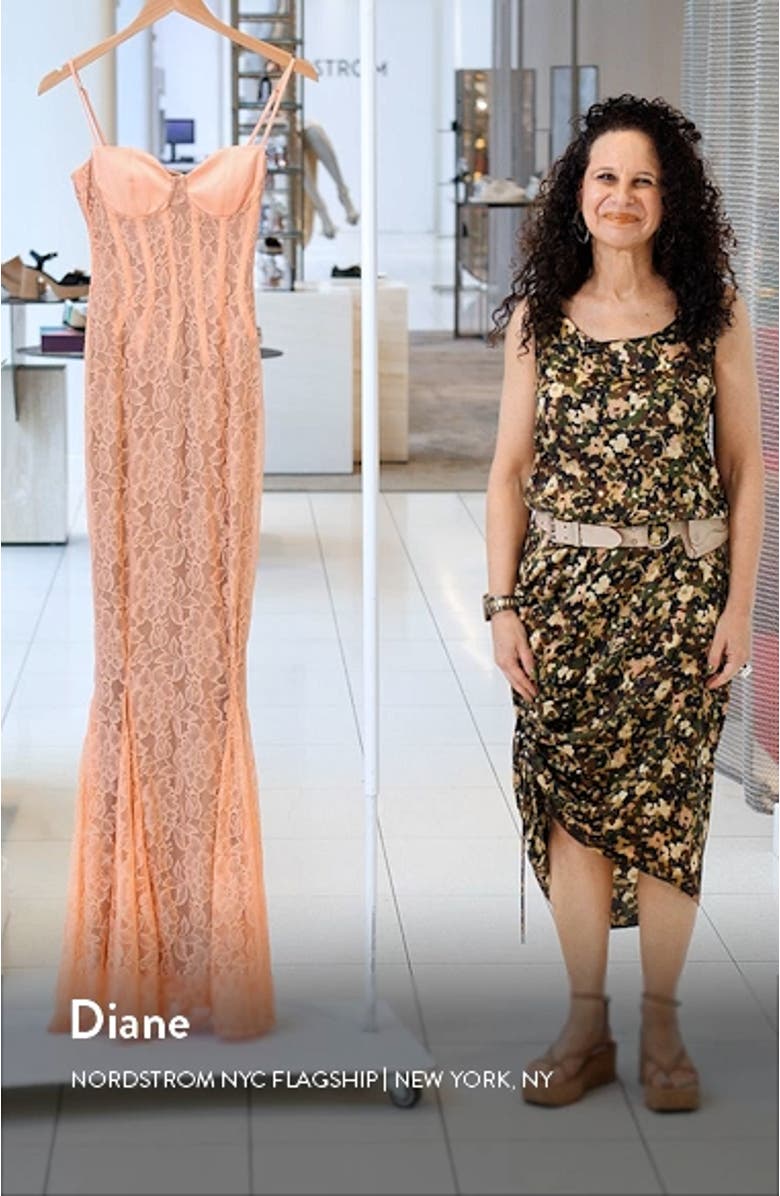 Cordelia Lace Corset Mermaid Gown, sales video thumbnail