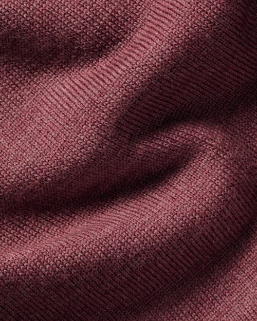 Charles Tyrwhitt Merino Zip Neck Long Sleeve Sweater In Burgundy