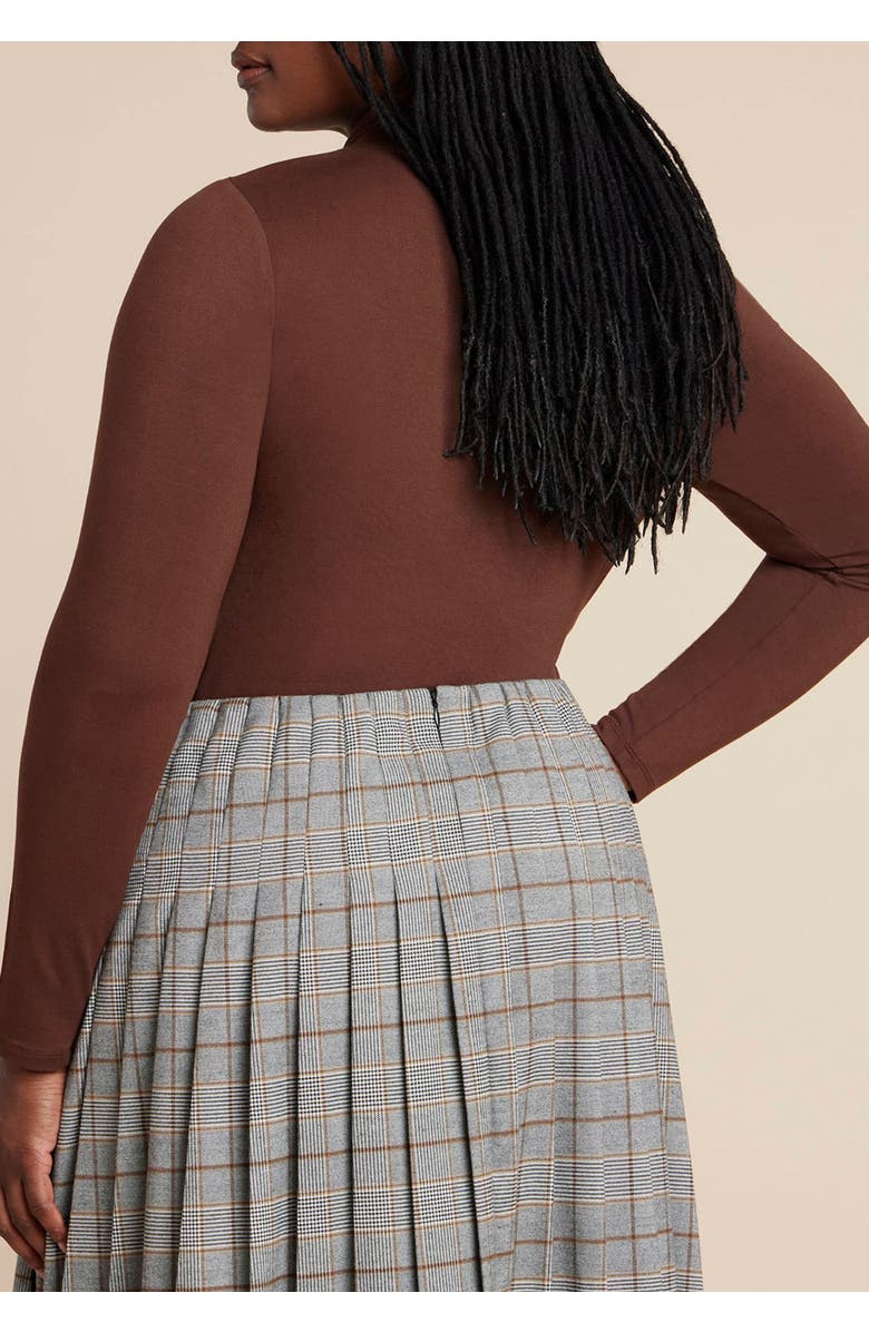 ELOQUII Keyhole Twist Drape Top, Alternate, color, Chicory Coffee