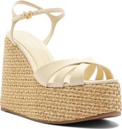 Schutz Keefa Platform Wedge Ankle Strap Sandal