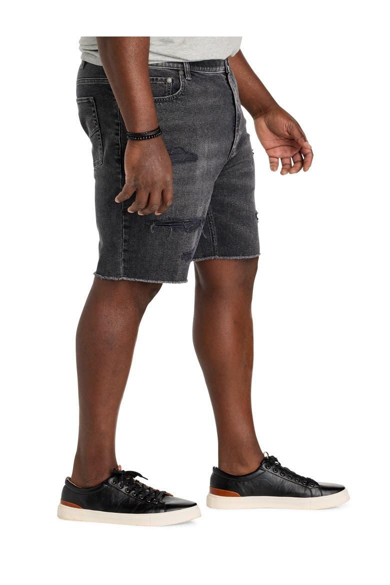 Big & Tall Dual Denim Athletic-Fit Rip And Repair Shorts, Alternate, color, PHANTOM FADE