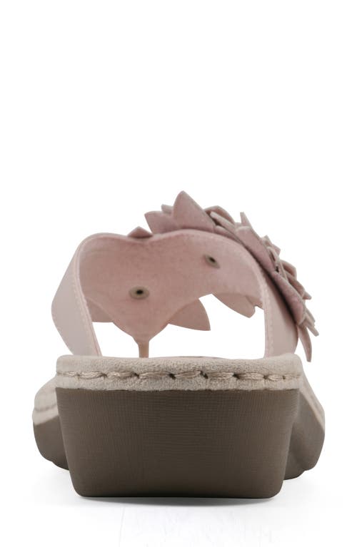 Cliffs By White Mountain Content Wedge Sandal In Light Pink Smooth