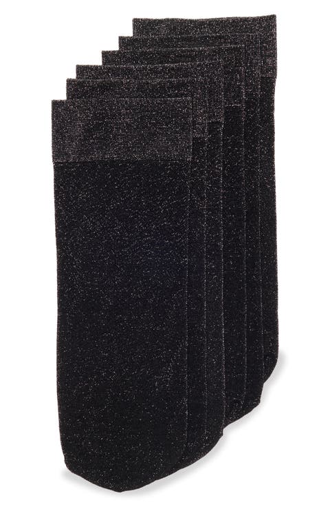 Assorted 3-Pack Sheer Anklet Socks