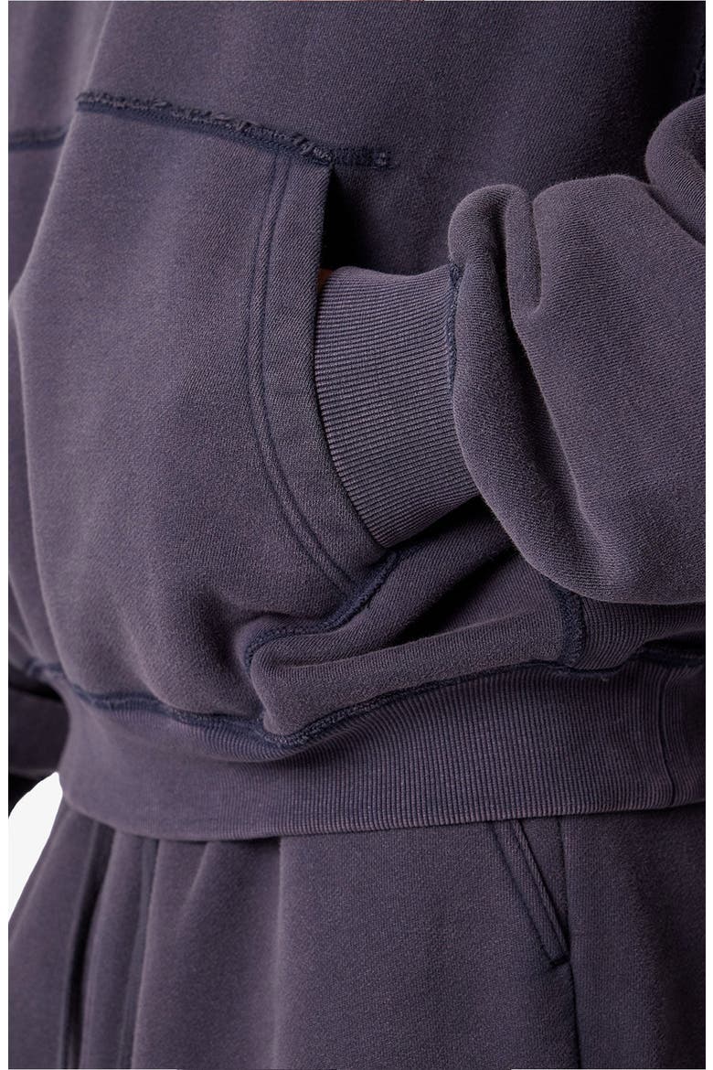 Cotton Pullover Hoodie, Alternate, color, WASHED BLACK