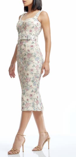 Helena Sequin Floral Cocktail Dress
