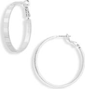NORDSTROM RACK Line Textured Hoop Earrings